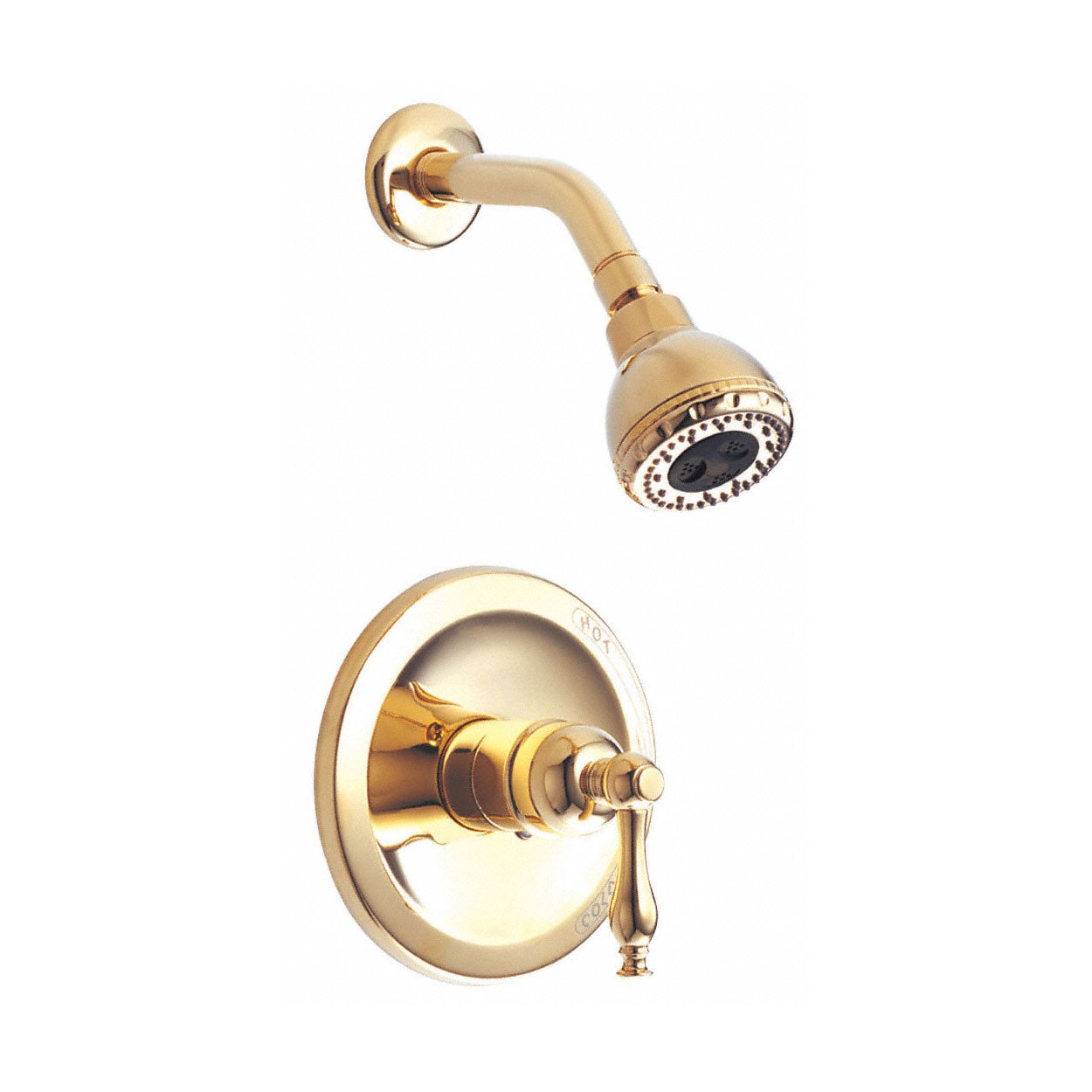 Danze Sheridan Polished Brass Single Handle Shower Faucet with Rough-In Valve - Modern Bathroom Fixture for Spa-Like Shower Experience