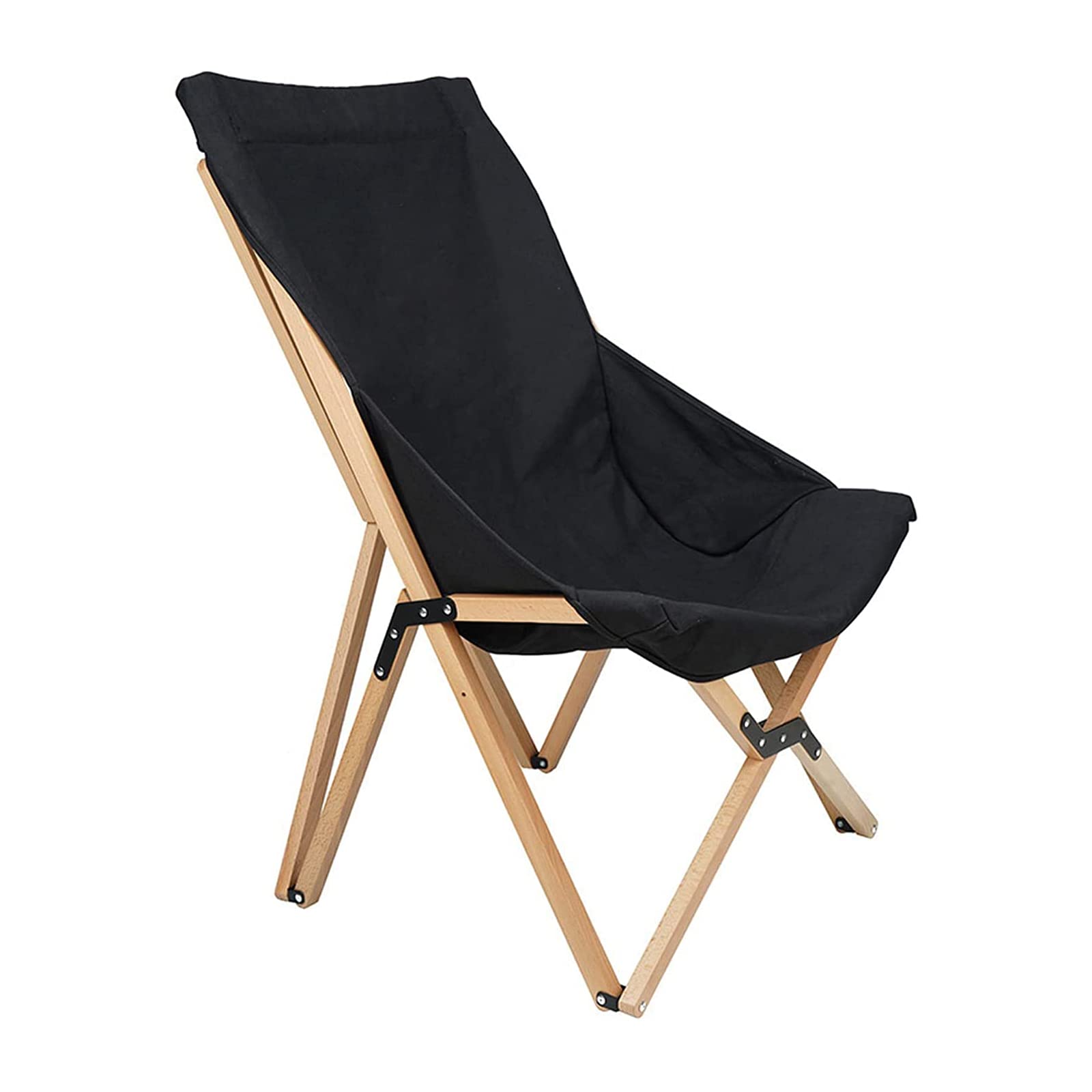 Linckry High Back Low Seat Foldable Camping Chair - Heavy Duty Portable Beach Chair for Outdoor Travel, Picnics & Backpacking | Comfortable Cushioned Folding Hammock Chair for Beach, Park, Camping & Backyard Relaxation