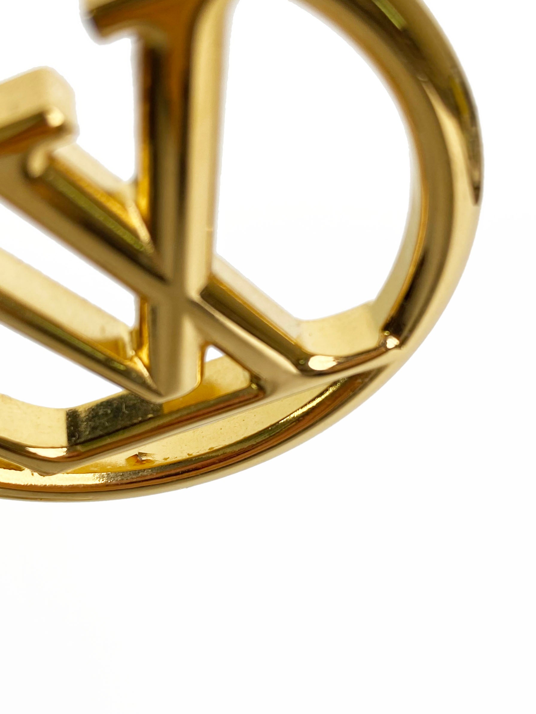 Louis Vuitton Louise Gold Hoop Earrings for Women - Luxury Designer Fashion Jewelry - Perfect for Parties, Weddings & Special Occasions
