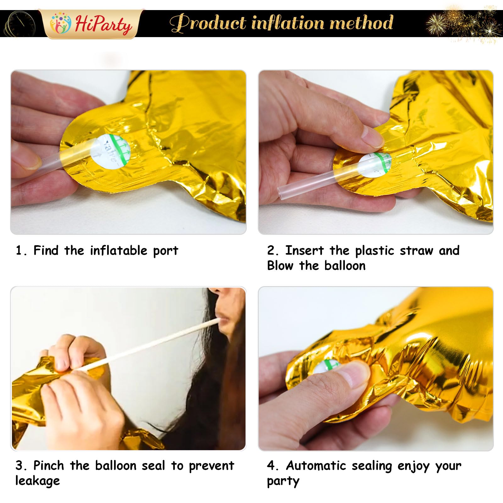 2025 Gold Happy New Year Banner & 16 Inch Balloons - NYE Party Decorations for Indoor/Outdoor Celebrations | New Year's Eve Party Supplies for Home, Office & Event Decor
