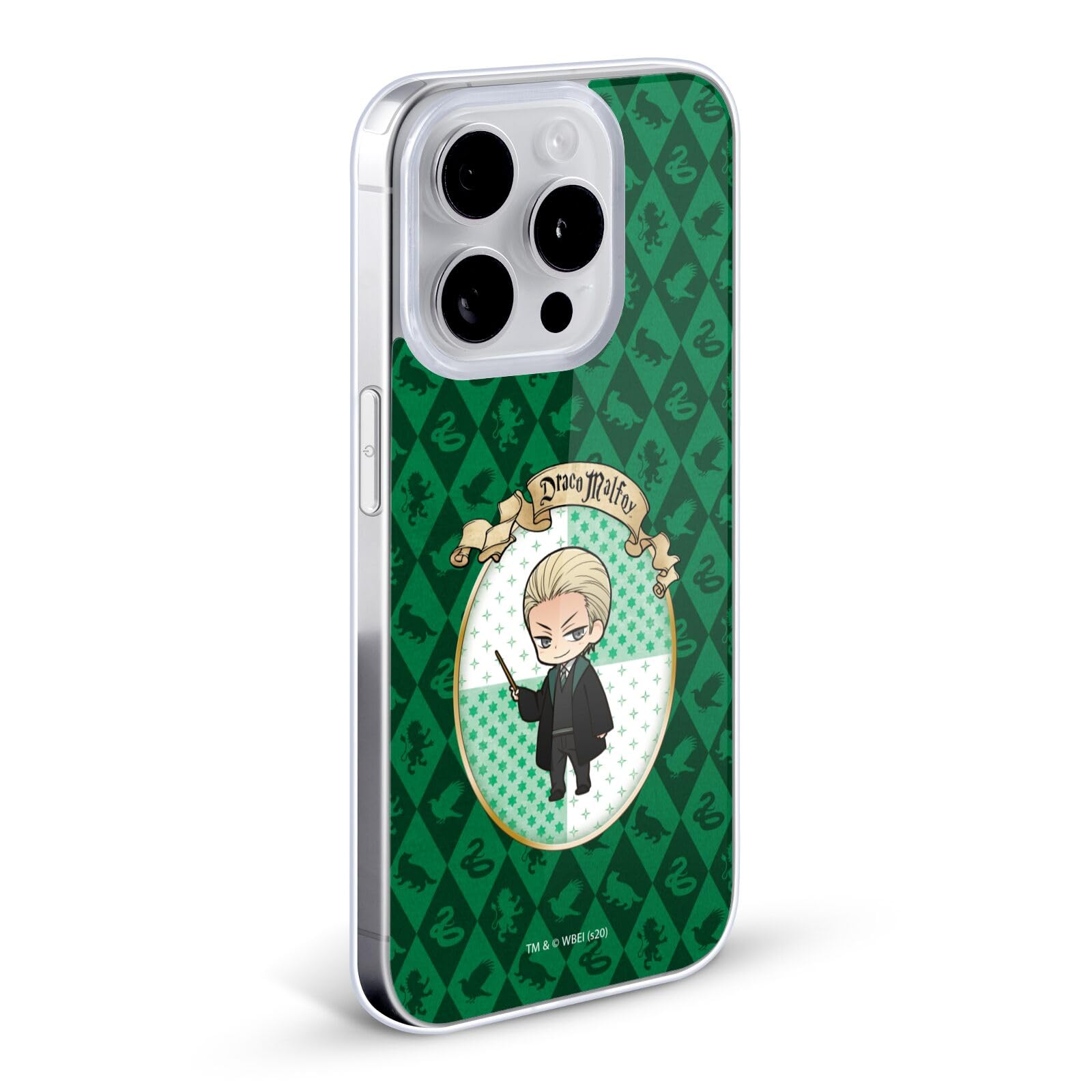 Official Harry Potter Draco Malfoy Deathly Hallows Soft Gel Case for iPhone 12/12 Pro - Premium Licensed Phone Cover for Wizards & Fans - Perfect for School, Cosplay & Potterhead Collections