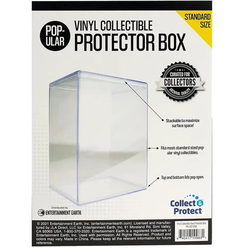 Entertainment Earth Premium Vinyl Record Protector Box - Hard Interlocking Storage Case for Collectible Vinyl Records - Perfect for Display & Safekeeping