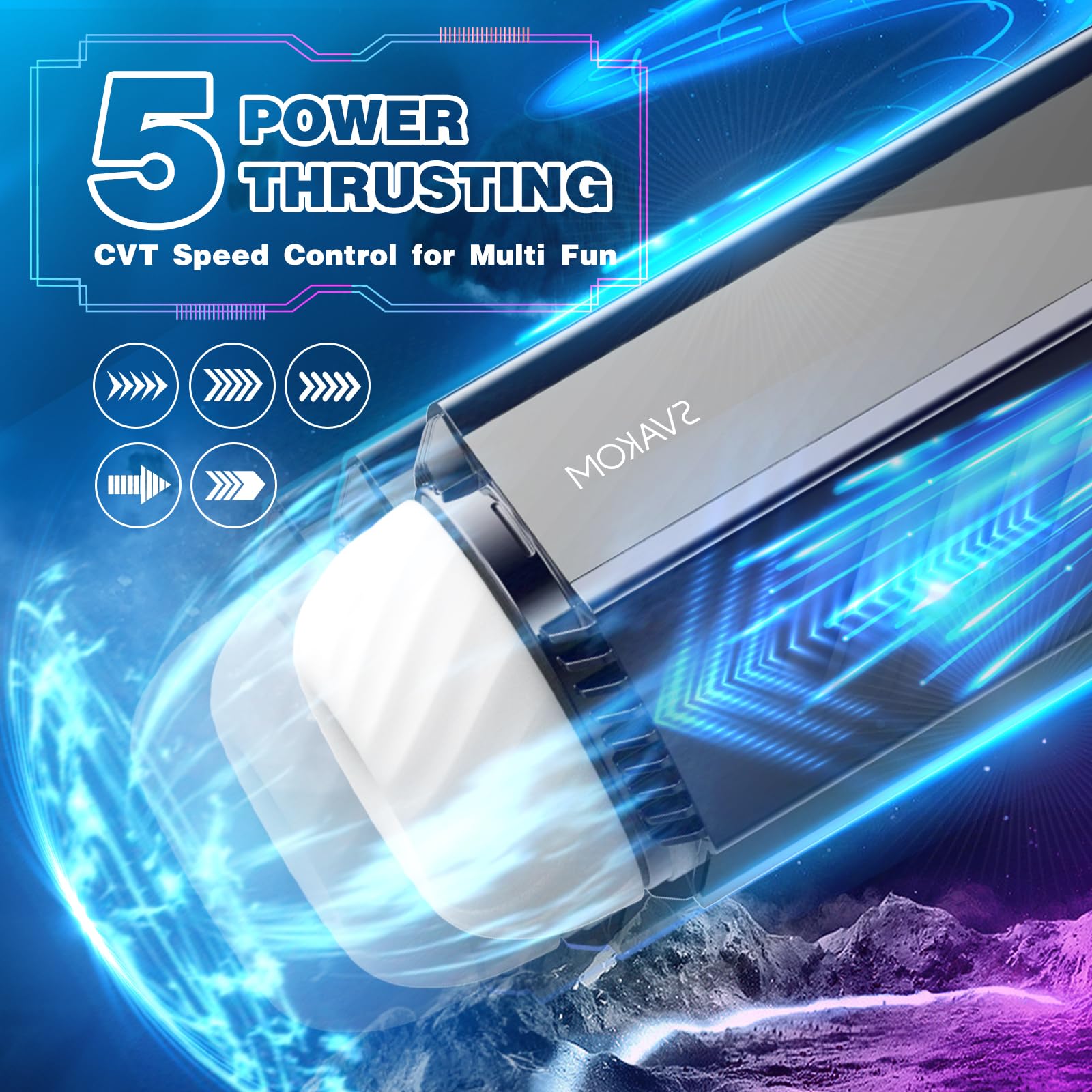 Premium Automatic Male Masturbator - SVAKOM Thrusting Squeezing Penis Trainer with One-Key Orgasm & CVT Technology | Realistic Pocket Pussy for Men | Adult Sex Toy for Solo Pleasure & Stress Relief | Perfect for Home Use, Travel & Discreet Storage