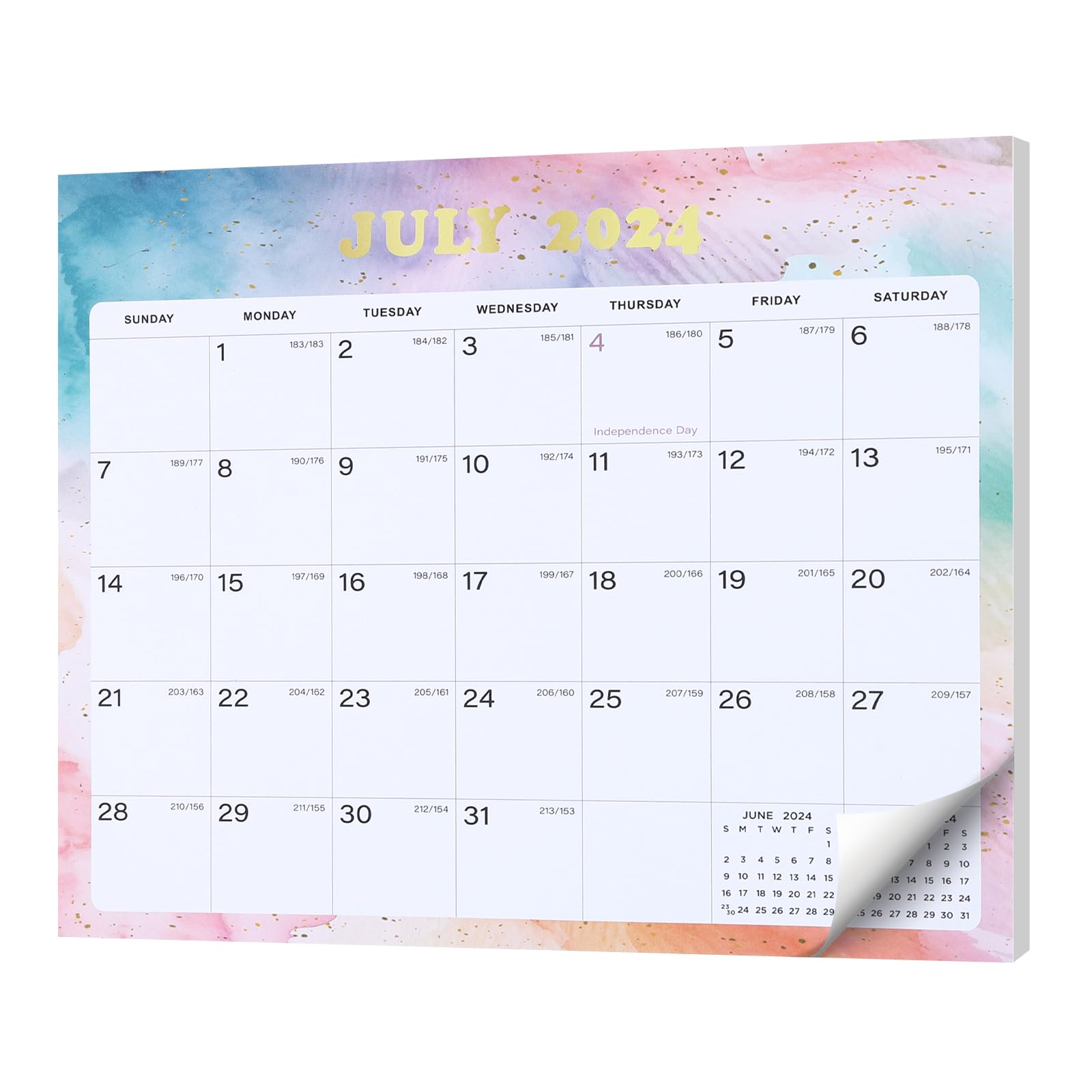 2024-2025 Magnetic Refrigerator Calendar with Julian Dates | 18-Month Fridge Organizer from July 2024 to December 2025 | Colorful Kitchen Planner for Meal Tracking & Family Scheduling | Perfect for Home, Office & Dorm Organization