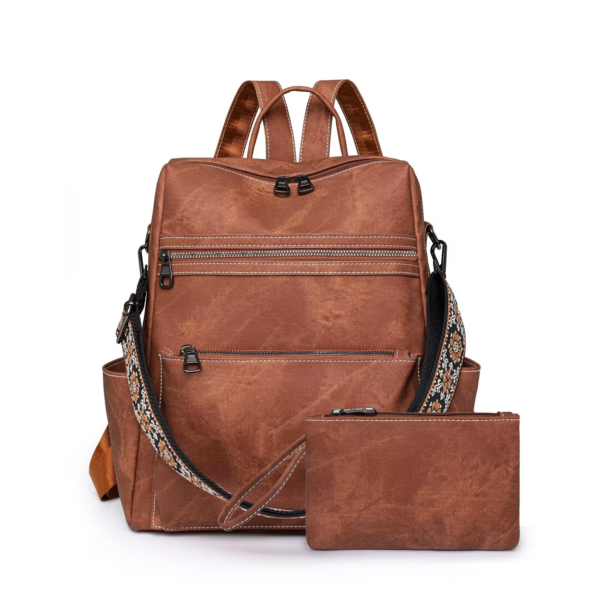 Women's PU Leather Backpack Purse - Convertible Shoulder Bag for Travel & Fashion