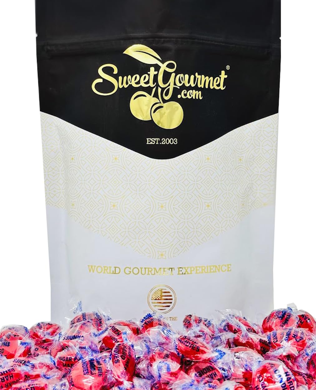 Sugar-Free Cinnamon Discs Hard Candy by SweetGourmet | 1lb Bulk Pack | Perfect for Keto Diet, Office Snacks & Holiday Treats