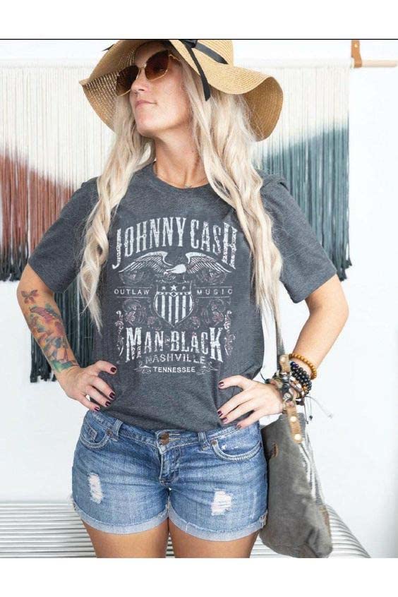 **Vintage Nashville Tennessee Country Music T-Shirt for Women – Graphic Tee for Music Lovers | Summer Vacation & Casual Wear**