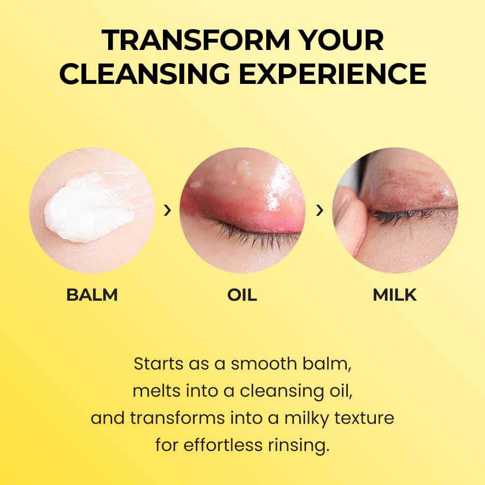 SKIN&LAB Porebarrier Face Cleansing Balm - Vegan Makeup Remover for Waterproof Makeup & Eyelash Extensions | Korean Cleansing Balm Transforms from Balm to Oil to Milk | Gentle Formula for Sensitive Skin | 3.38 Fl Oz | Perfect for Daily Deep Cleansing & Nighttime Skincare Routine