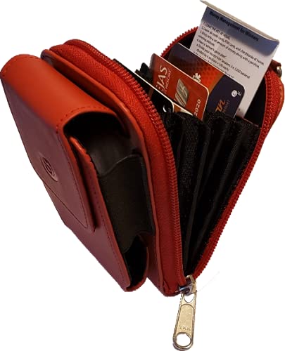 S SHOWFOR - Winner Bank 200 Leather Phone Cases for iPhone 14/13/12 Pro Max - Premium Genuine Leather Wallet & Card Holder - Perfect for Business Travel & Everyday Use