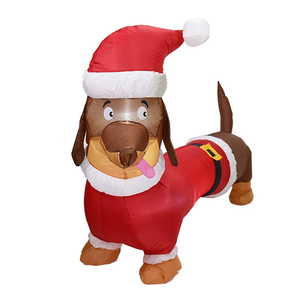 SLDHFE 1.5m Inflatable LED Christmas Dachshund Dog Decor - Outdoor/Indoor Holiday Decoration for Garden, Lawn, Yard & Parties - Perfect for Christmas Festivities, Home Decor & Seasonal Celebrations