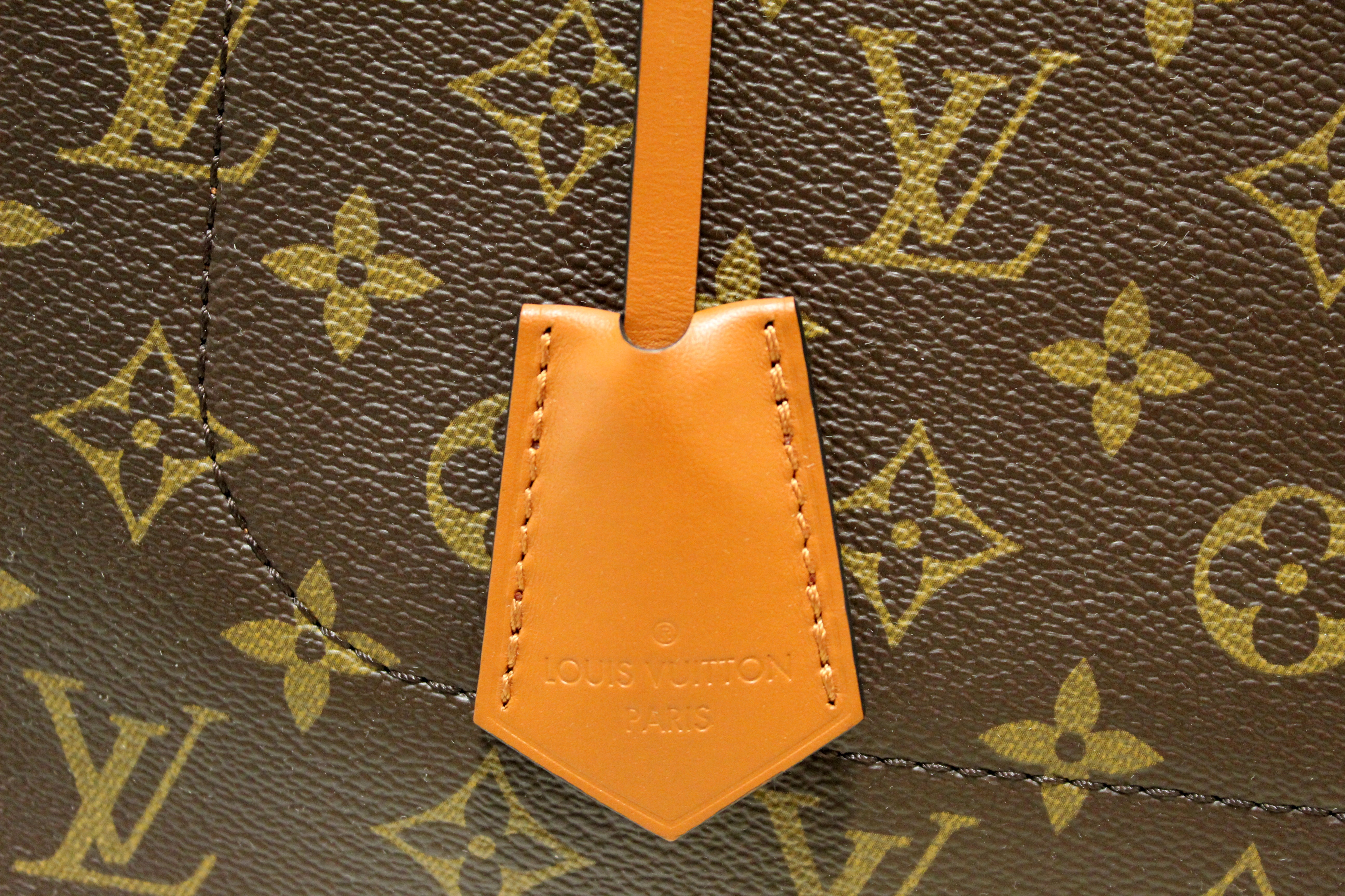 Authentic Louis Vuitton Monogram Flower Tote Bag - Luxury Caramel Leather Shoulder Bag for Women, Perfect for Work, Travel & Everyday Use