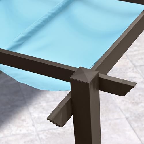 Brown Frame & Turquoise Blue Canopy