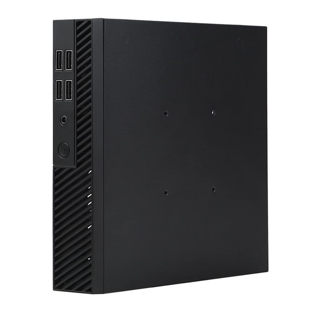 Slim Mini ITX PC Case - Ultra Thin Desktop Computer Chassis with Wall Mount Bracket & USB 2.0 Ports | Perfect for Home Office, HTPC & Space-Saving Workstations