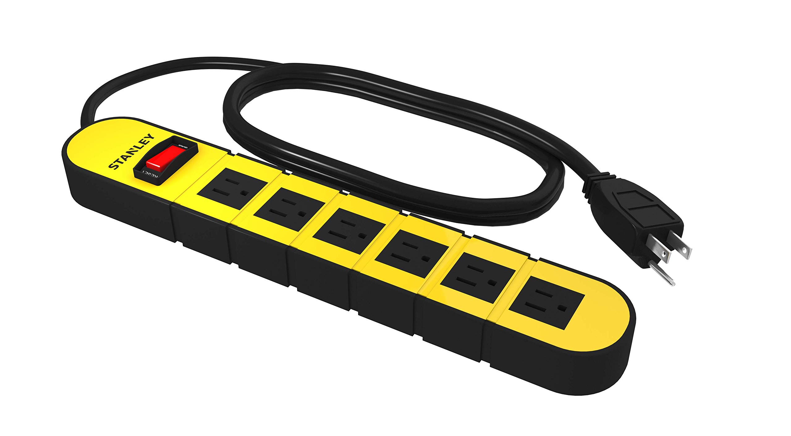 Stanley 31605 ShopMax PS 6-Outlet Heavy Duty Metal Power Strip with 15ft Cord - Perfect for Workshops, Garages & Home Offices