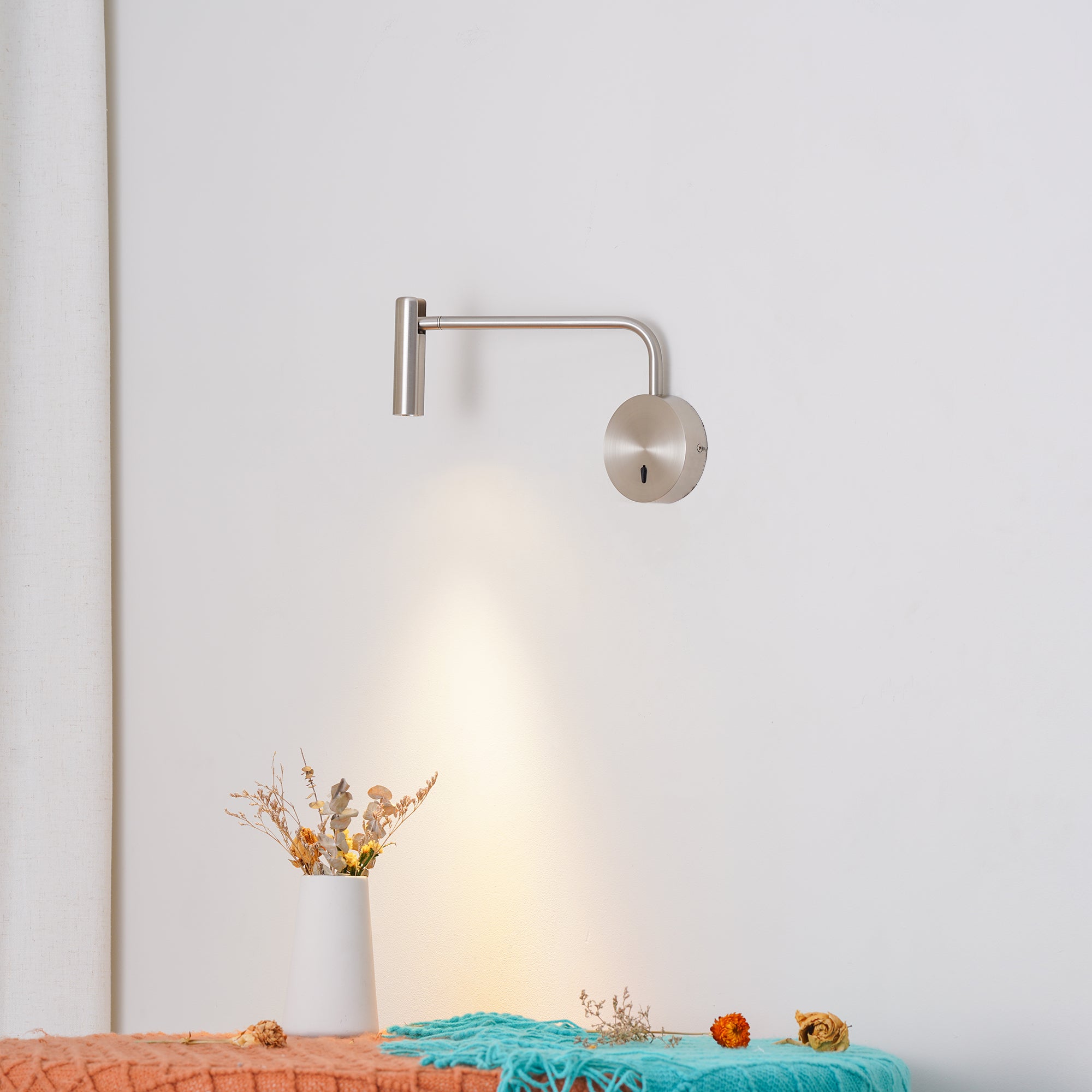 Minimalist Disc LED Wall Sconce - Modern Dimmable Light Fixture for Bedroom, Living Room & Hallway - Energy Efficient LED Wall Light for Home Decor
