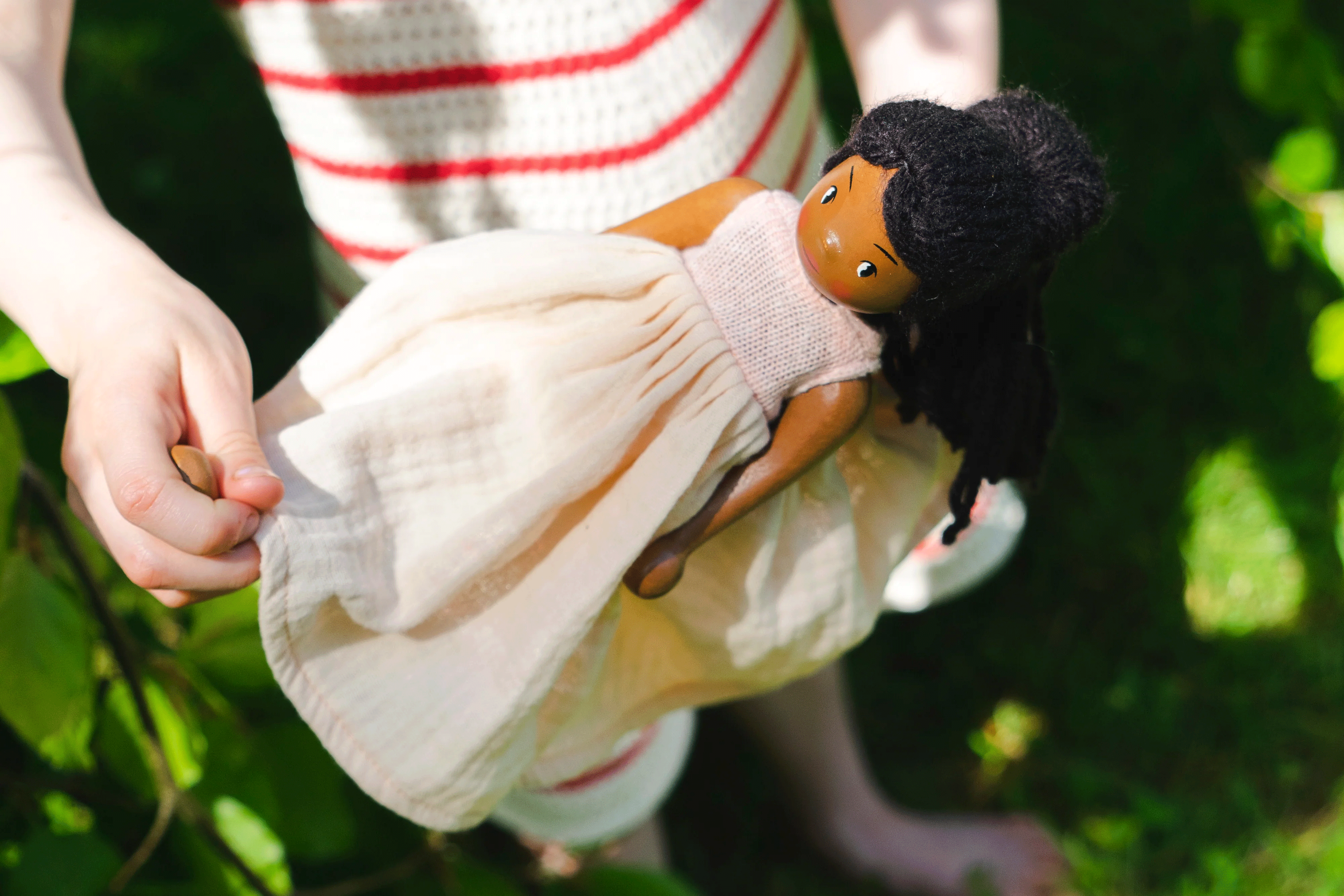 Tenderleaf Toys Wooden Lola Doll - Handcrafted Wooden Baby Doll for Kids | Perfect for Pretend Play, Nursery Decor & Gift Giving