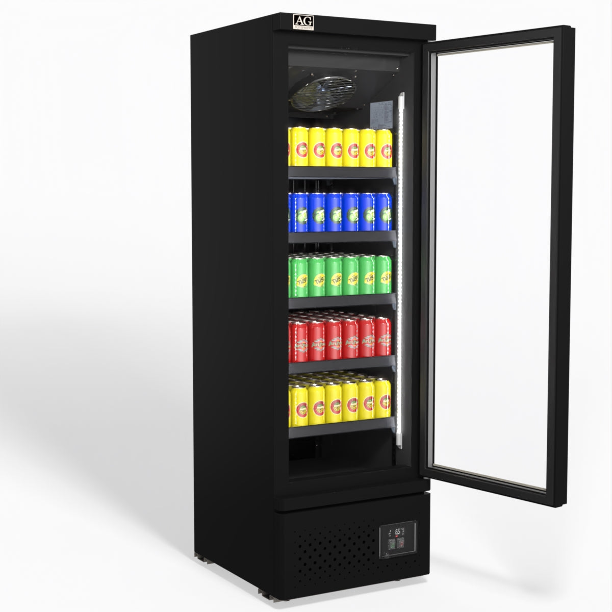 Commercial Single Glass Door Upright Display Refrigerator - 450L (15.9 cu ft) Capacity, Energy Efficient, Perfect for Supermarkets, Convenience Stores & Restaurants - CSB450 Model