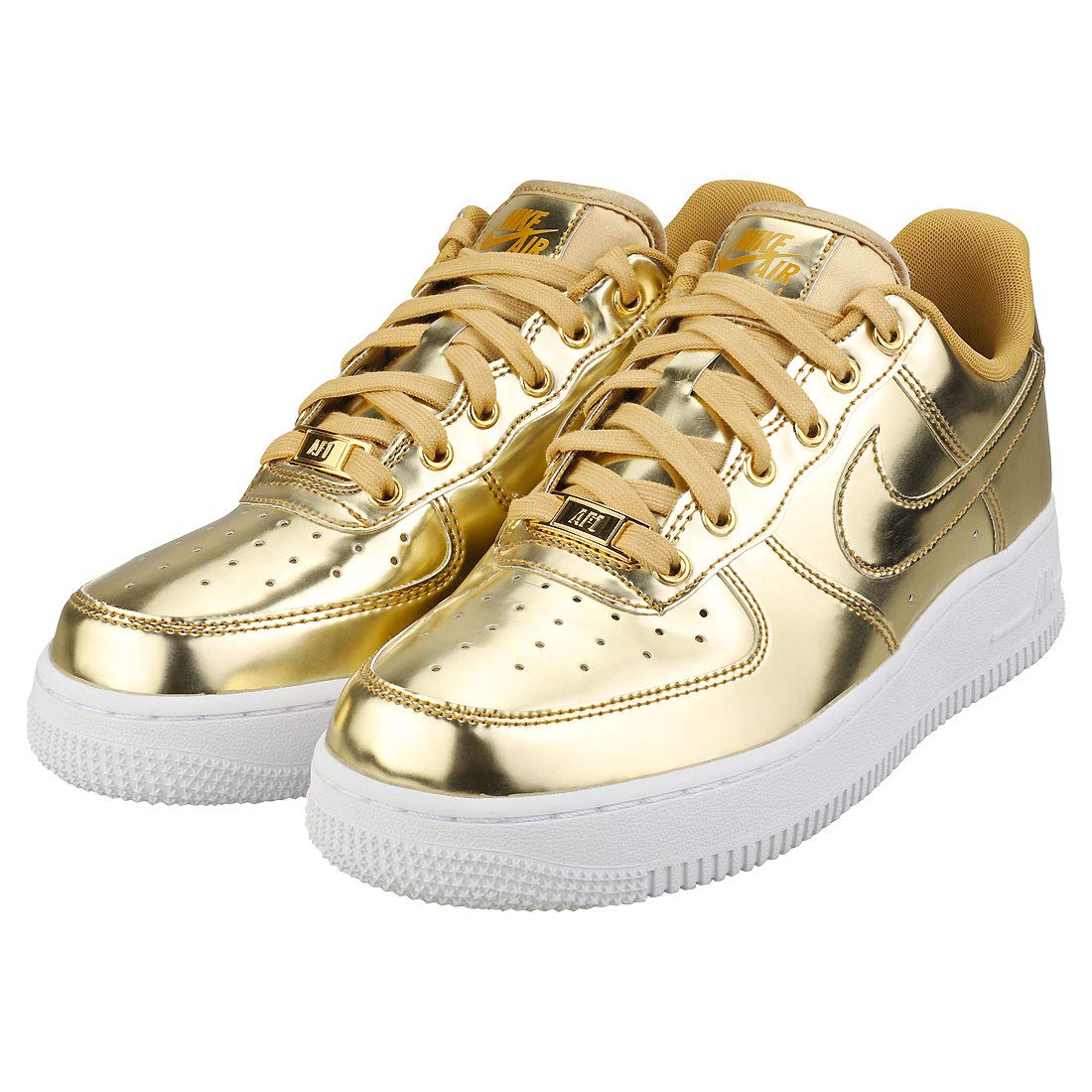 Nike Women's Air Force 1 SP Sneakers CQ6566-700 Metallic Gold - Comfortable Athletic Shoes for Running, Gym & Casual Wear