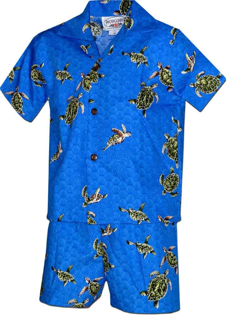 Adorable Turtle Print Toddler Boy Outfits - Cute Island Style Baby Clothes for Beach Vacations & Summer Playdates