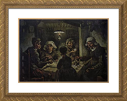 Gold Ornate Wood Frame with Double Matting