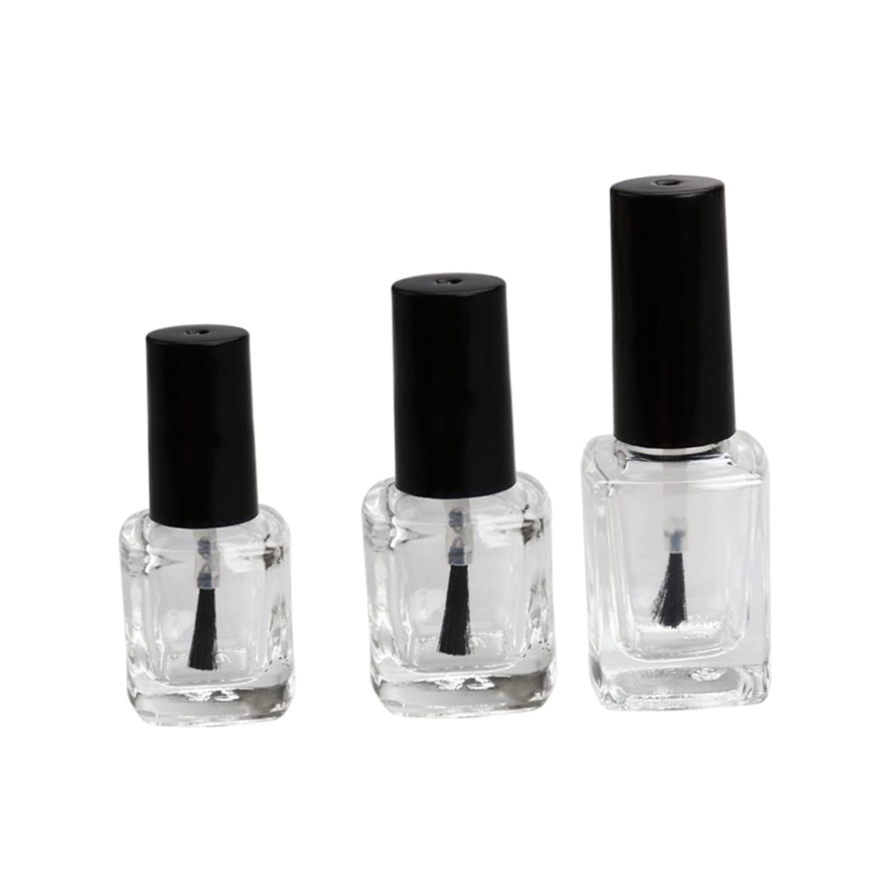 FOMIYES 15ml Empty Glass Nail Polish Bottles with Brush - 6 Pack for DIY Manicure, Pedicure & Nail Art Supplies - Perfect for Home Salon, Professional Use & Gift Packaging