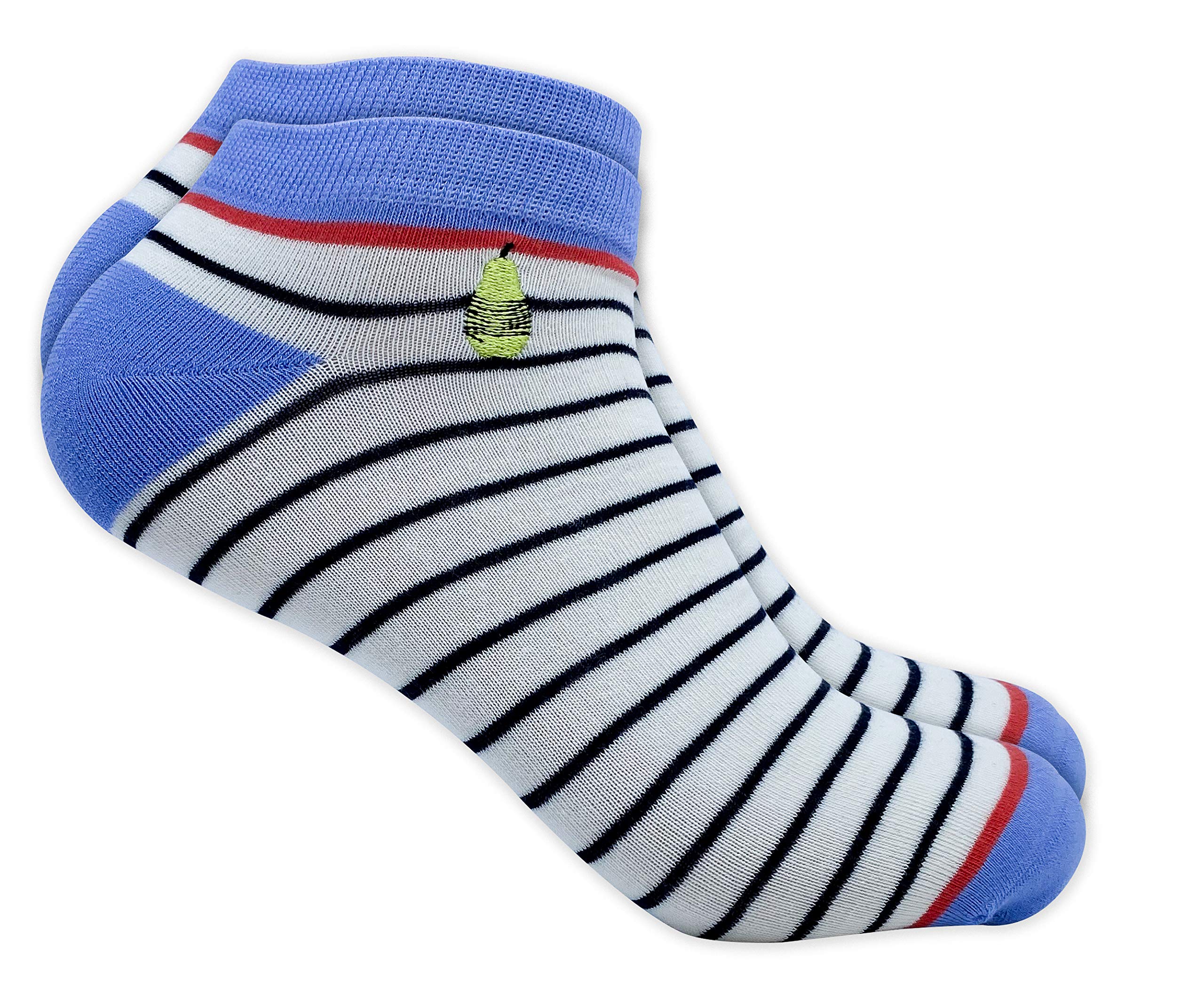 Woven Pear Women's Combed Cotton Performance Ankle Socks - Breathable & Cushioned for Running, Yoga & Everyday Comfort