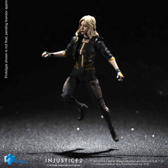 1/18 HIYA 4inch Action Figure - Exquisite Mini Series INJUSTICE 2 Black Canary Collectible Model | Perfect for DC Fans, Display & Action Figure Collections | Superhero Decor for Home, Office & Gaming Setup