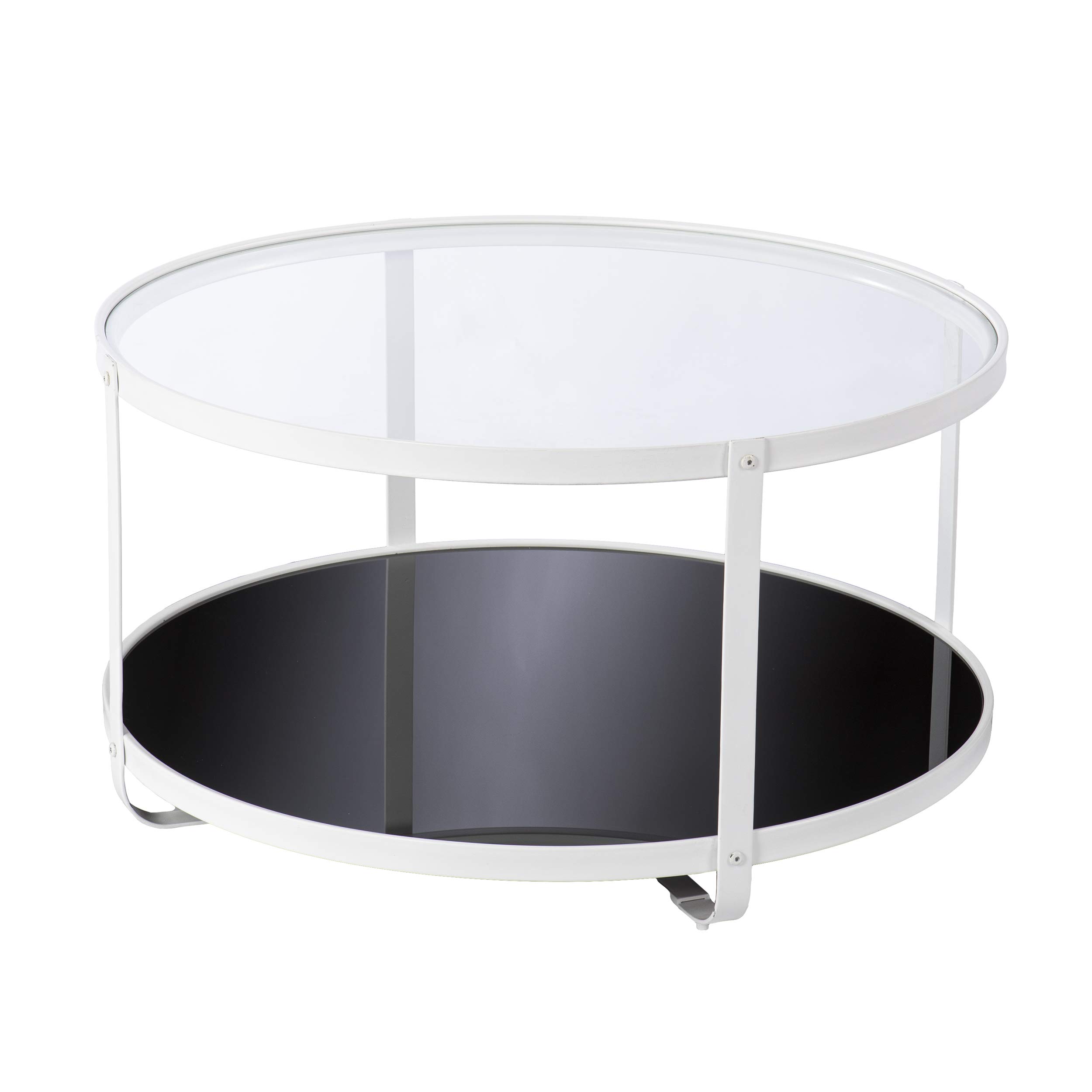 SEI Furniture Vimmerly Modern Coffee Table - Black & White Finish - Perfect for Living Room, Office, or Lounge Decor
