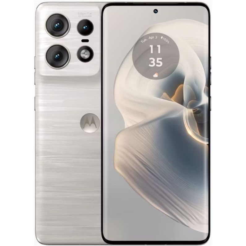 Motorola Edge 50 Pro Unlocked 5G Smartphone - 512GB ROM + 12GB RAM, Dual SIM, GSM Only (Moonlight Pearl) - International Version for Travel & Business Use