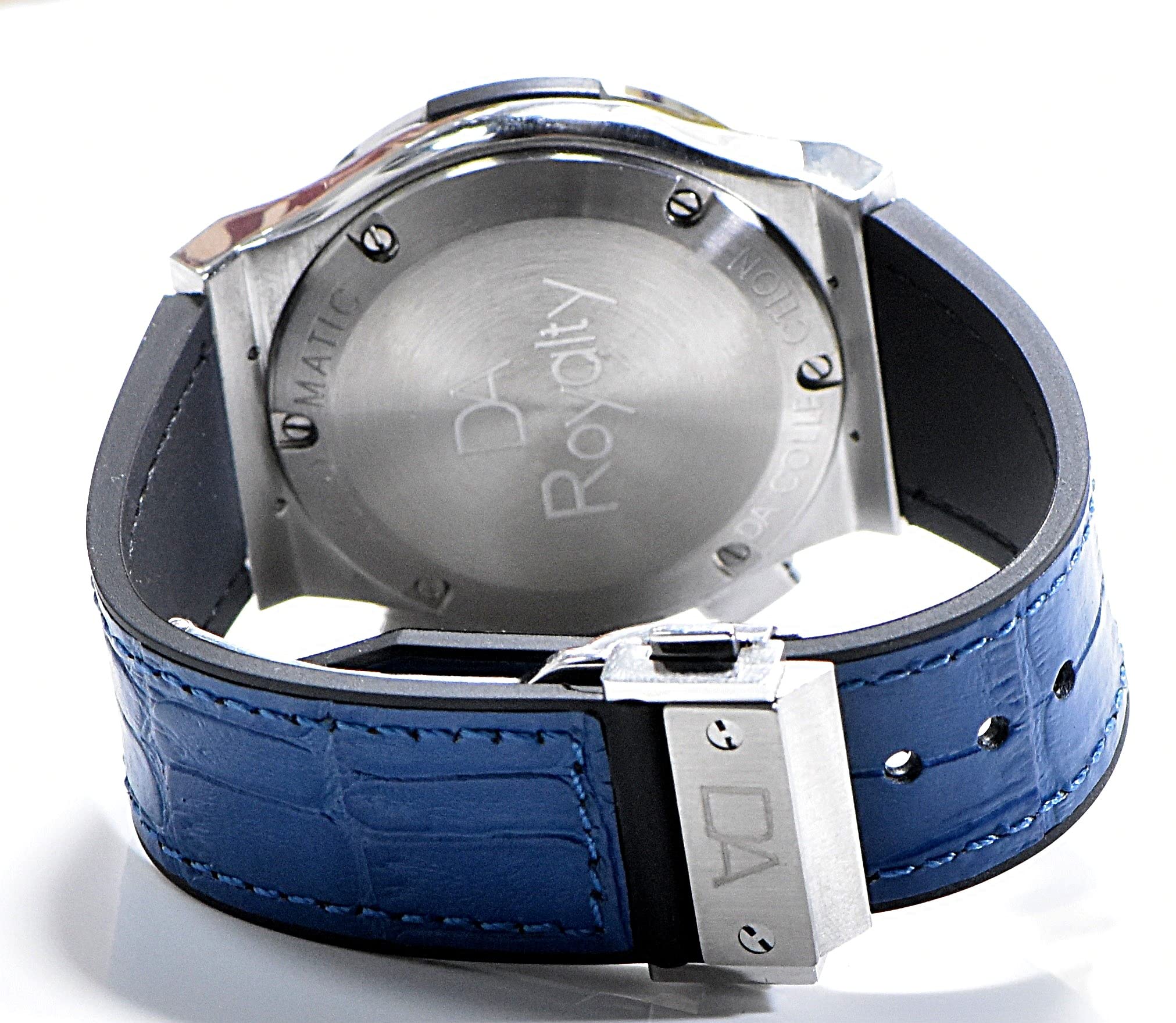 Luxury Men's Chronograph Watch with Genuine Blue Leather Band & Japanese Movement – Perfect for Business, Formal Events & Everyday Wear