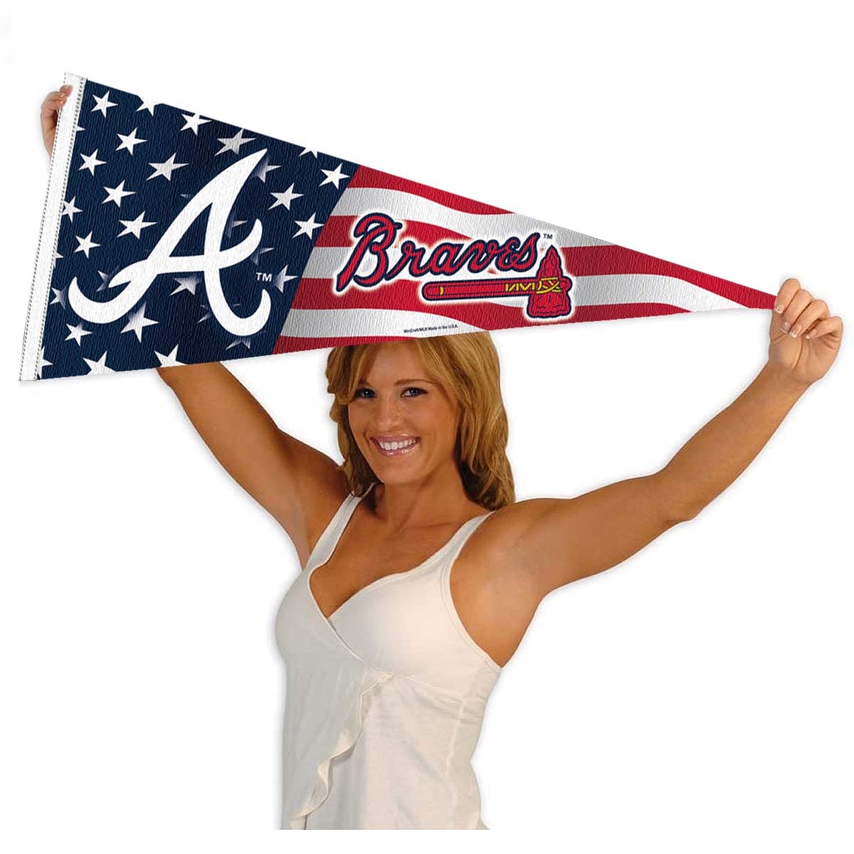 Braves Nation USA Stars & Stripes Pennant Flag - Perfect for Game Day & Home Decor