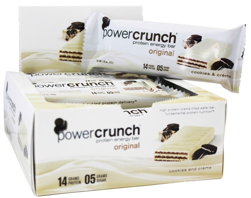 Power Crunch Protein Bars - Cookies & Creme Flavor | High Protein Snack for Muscle Recovery & Energy Boost | Perfect for Gym, Hiking & Post-Workout Nutrition