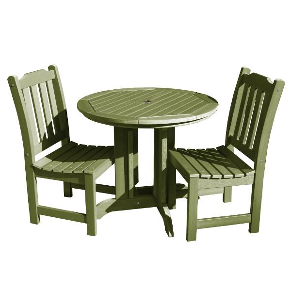 Lehigh Collection 3-Piece Round Outdoor Patio Dining Set - Perfect for Backyard, Garden & Poolside Entertaining
