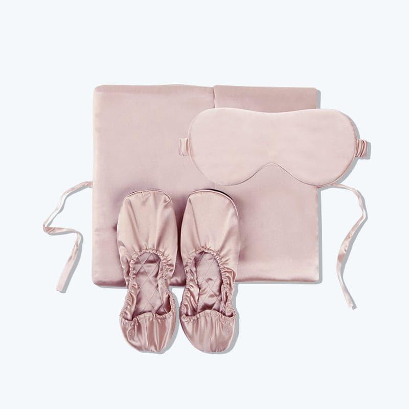Daisysilk 3-Piece Silk Travel Set - Silk Sleep Mask, Scarf & Pouch for Women | Luxury Travel Accessories for Airplane, Hotel & Vacation Comfort