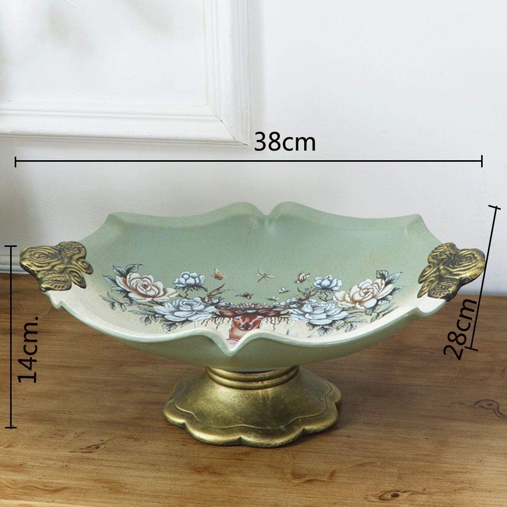 Ceramic Serving Platter for Fruits, Cakes, Desserts, Cupcakes & Pastries - Elegant Party, Birthday & Wedding Tray for Stylish Entertaining