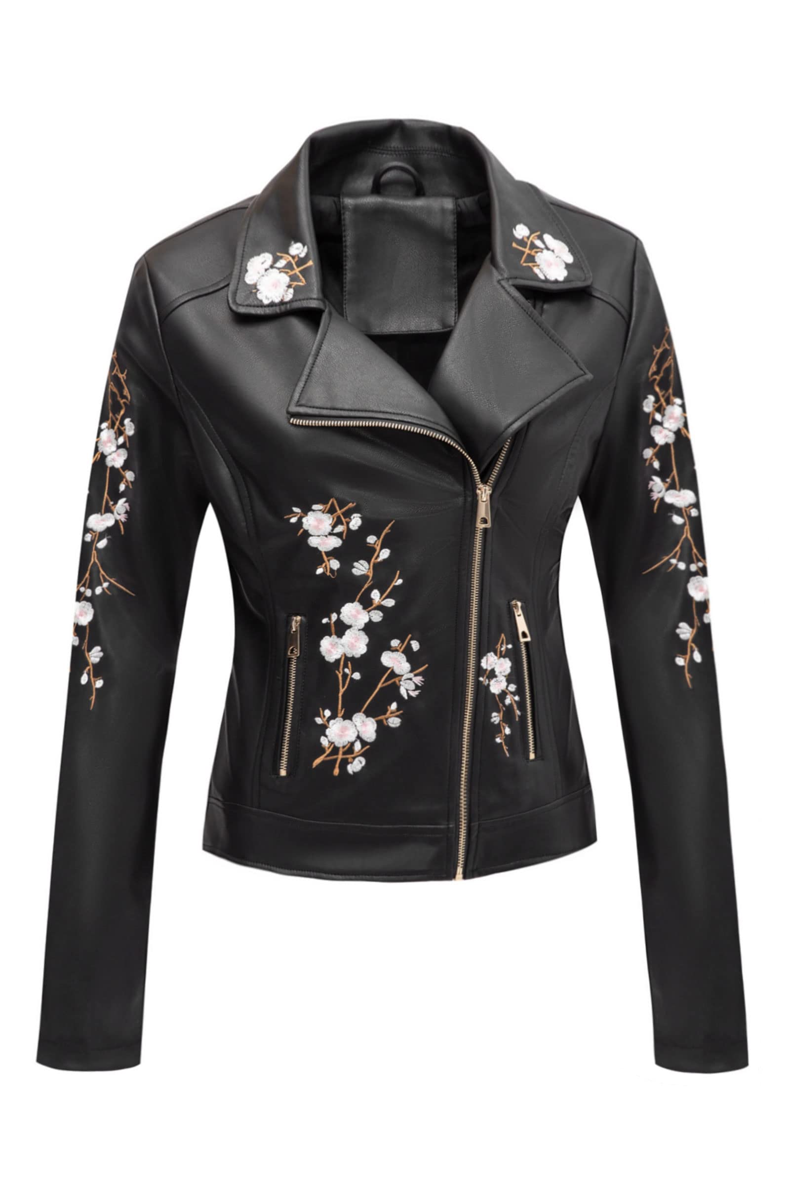 Bellivera Women's Faux Leather Jacket - Trendy Lightweight Motorcycle Coat for Spring 2025 | Casual Outerwear for Daily Wear, Date Nights & Biker Fashion