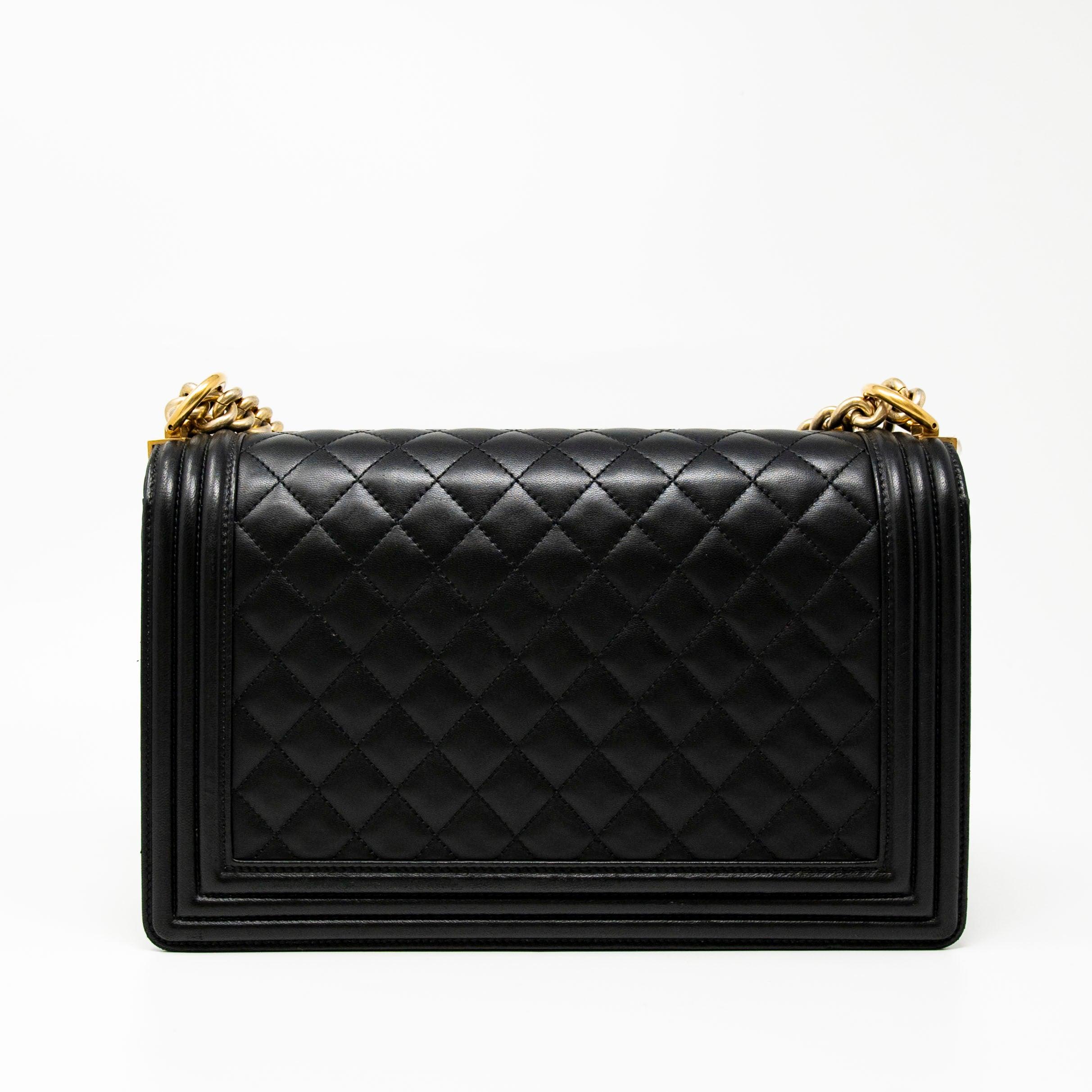 Chanel Black Large Boy Bag - Luxury Designer Handbag for Women | Perfect for Evening Parties, Work & Special Occasions