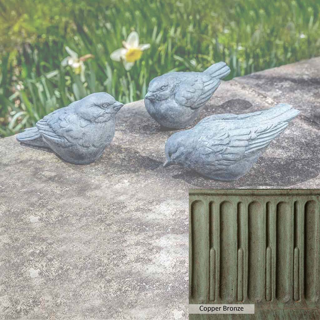 Campania International Trio d'Oiseaux Bird Statue - Elegant Garden Decor for Outdoor Patio, Yard & Home