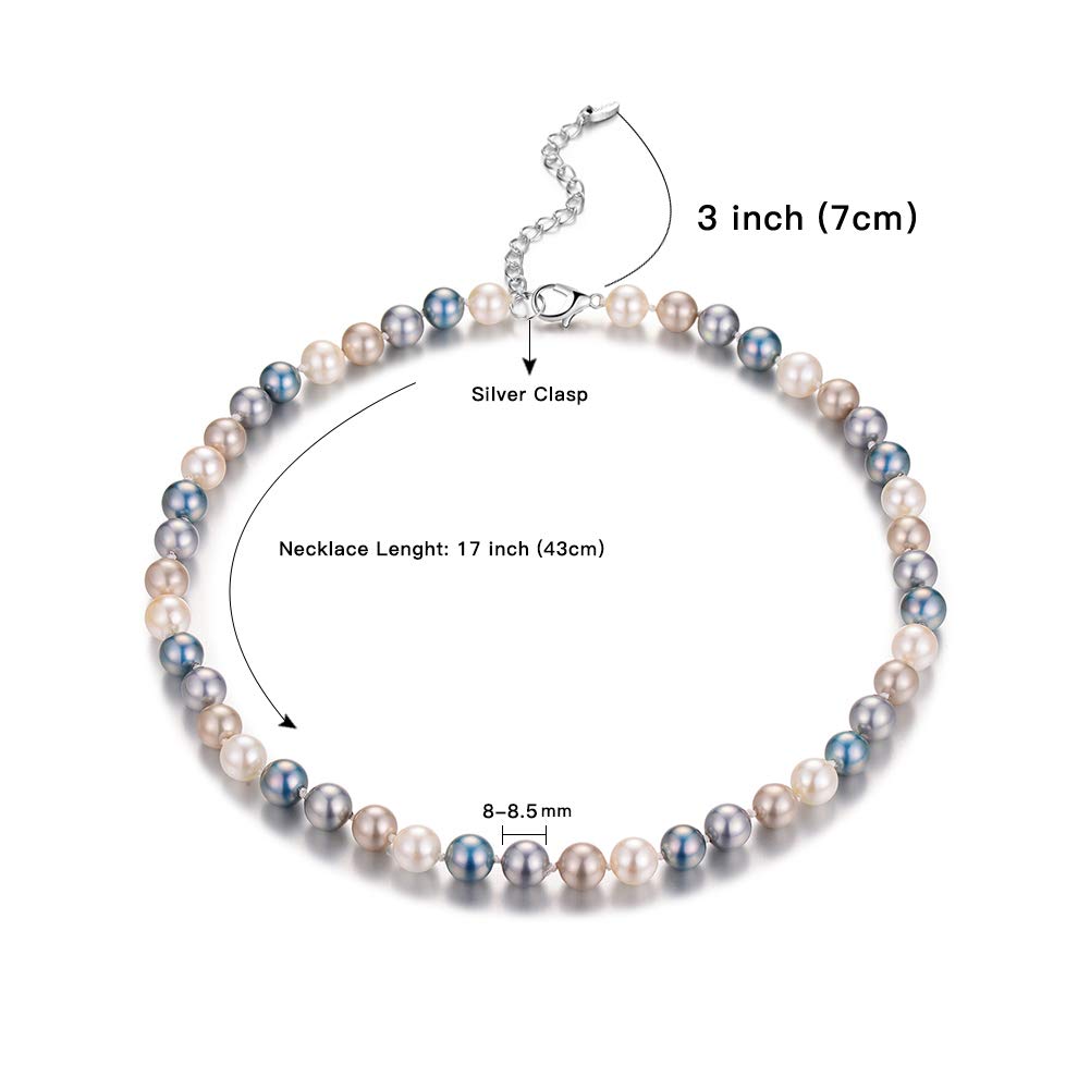 Beaded Strand Pearl Choker Necklace - Elegant Fashion Jewelry for Women | Perfect Birthday Gift, Wedding Accessory & Party Wear