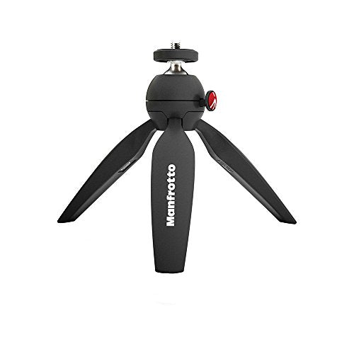 Manfrotto MTPIXI-B PIXI Mini Tripod (Black) - Compact & Lightweight Travel Tripod for Smartphones, DSLR Cameras, Vlogging & Photography
