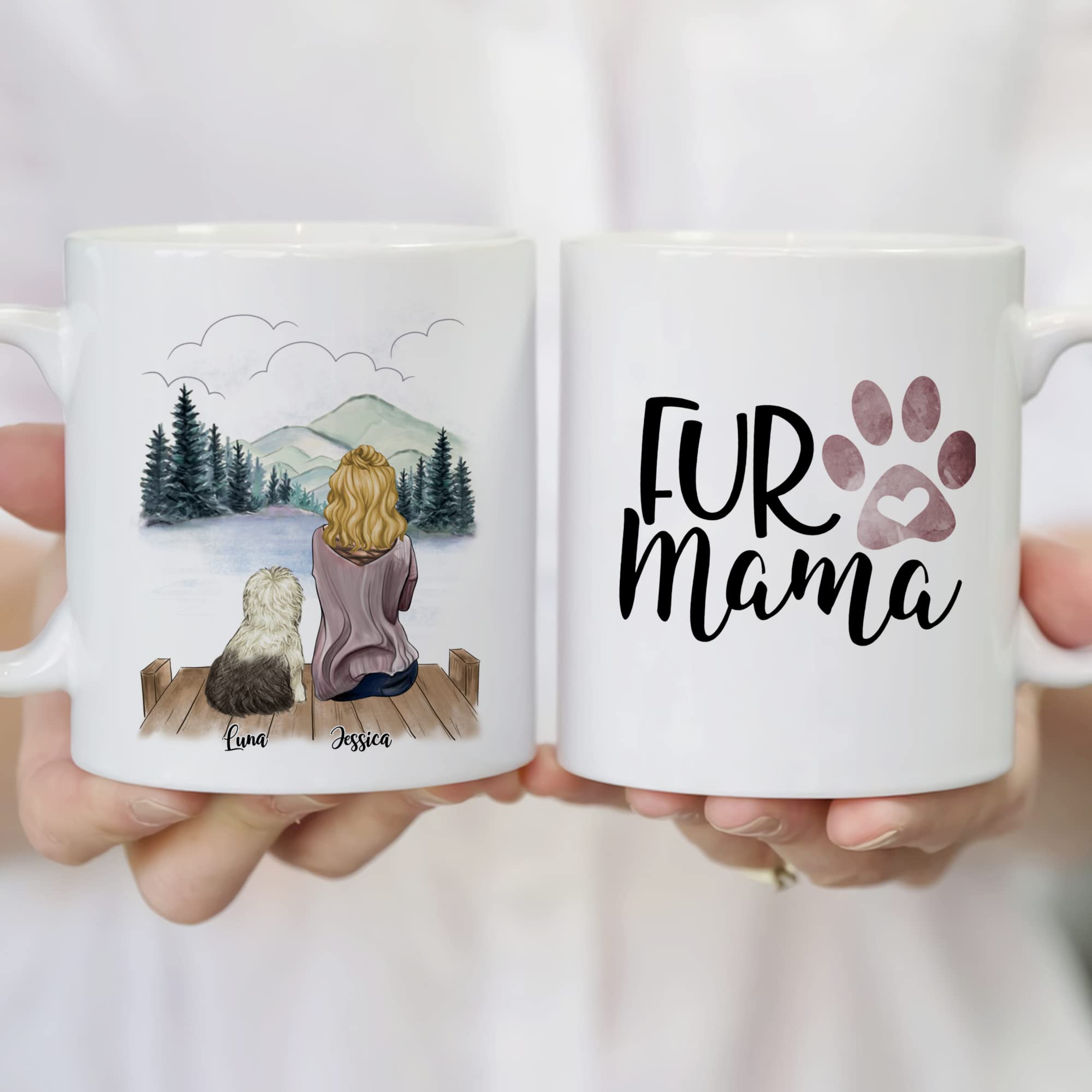 Personalized Dog Mom Coffee Mug - Custom Dog Lover Gift for Women with Name & Design - 11oz Ceramic Mug for Christmas, Mother's Day, Birthday - Perfect Gift for Dog Owners & Fur Mamas - Great for Coffee, Tea & Hot Drinks at Home or Office