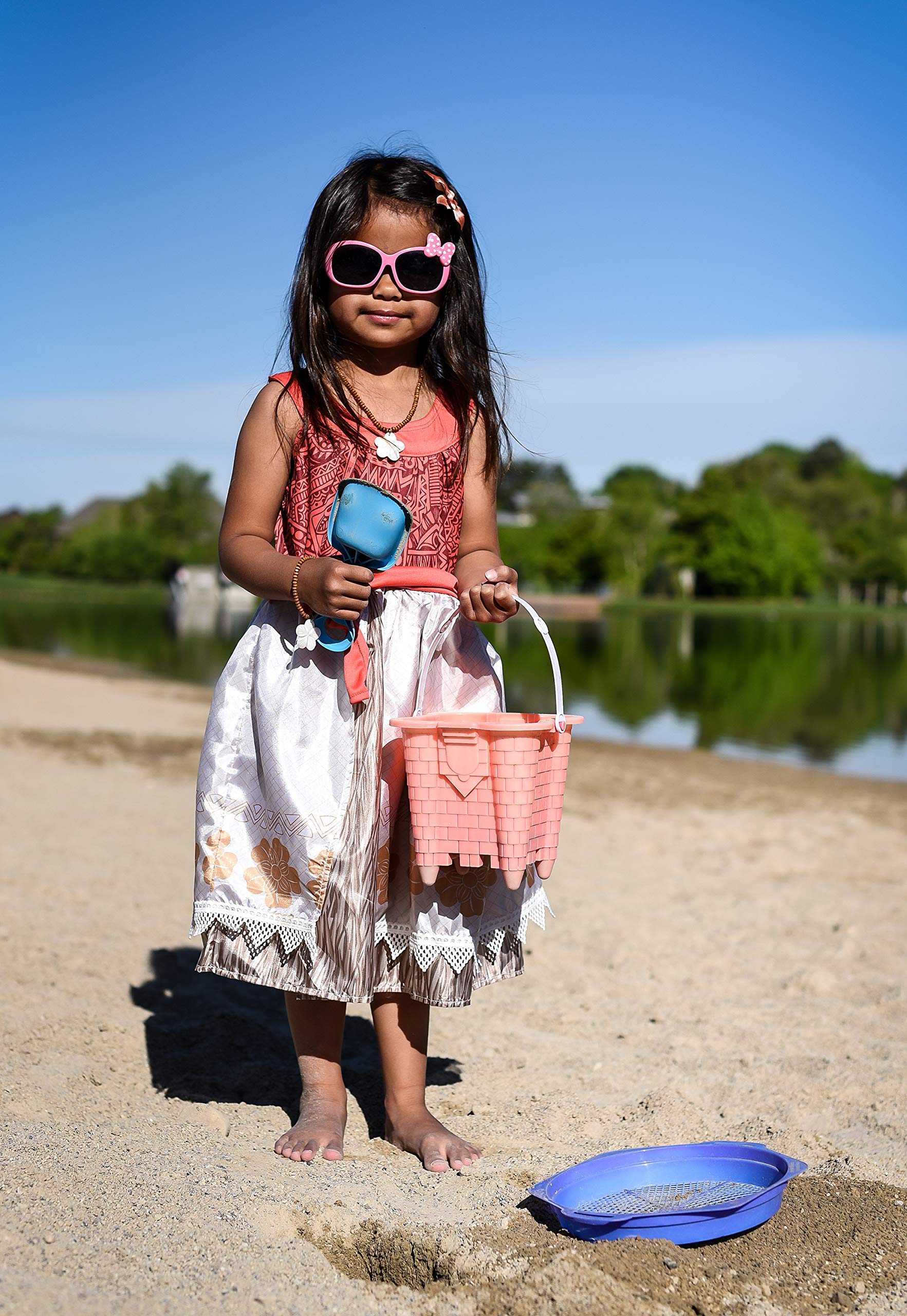 Little Adventures Traditional Island Girls Princess Costume - Authentic Hawaiian Dress for Kids, Girls' Tropical Party Outfit, Luau & Cultural Celebration Costume