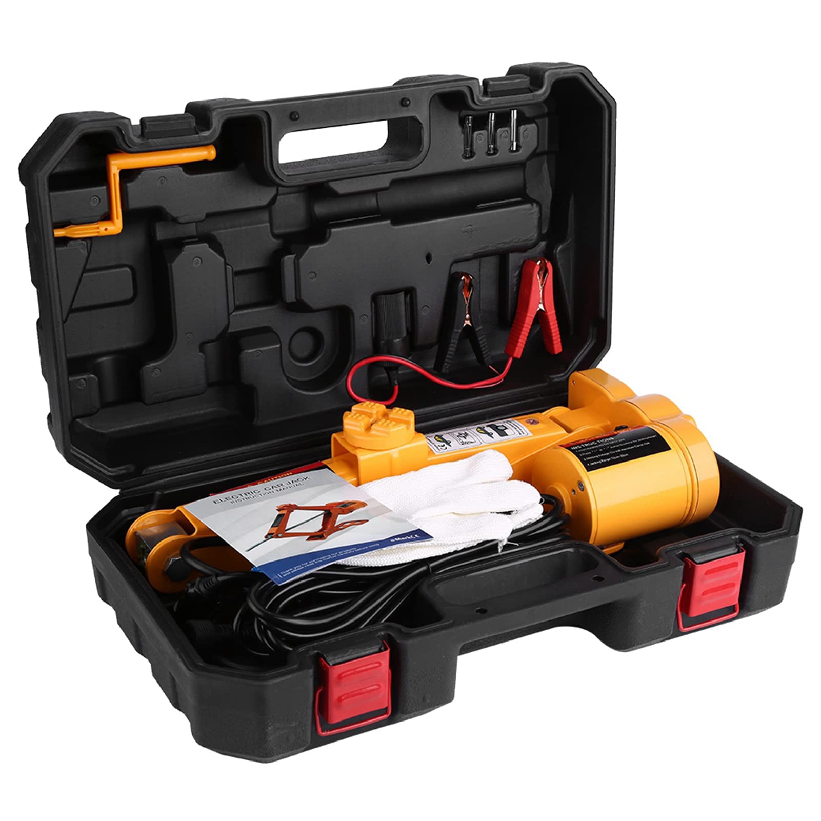 Qiilu 8pc Set 2 Ton 12V DC Electric Car Jack - Automatic Lifting Jack for Automotive, Garage & Emergency Use - Perfect for Roadside Assistance & Vehicle Maintenance