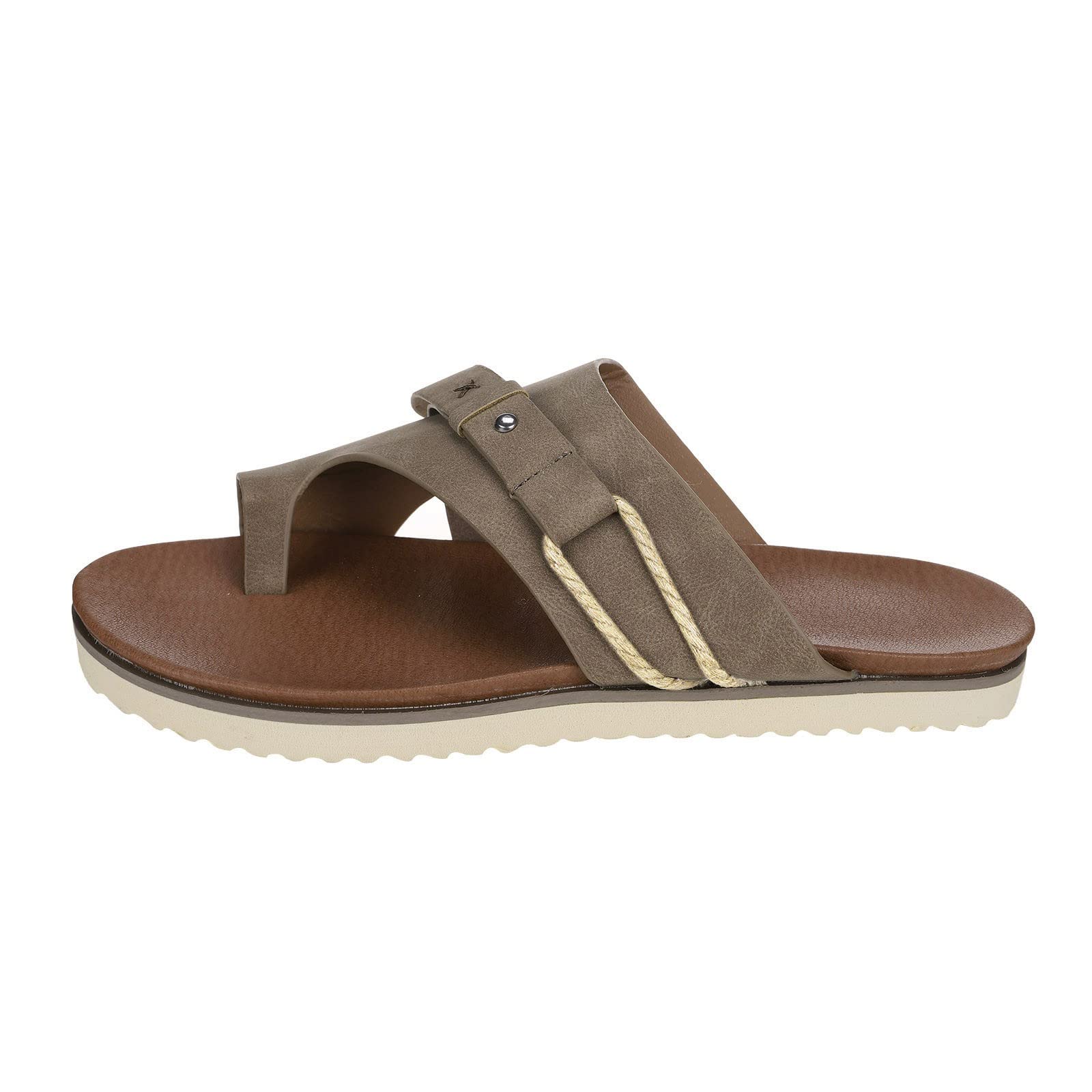 Women's Leather Clip-Toe Sandals - Comfortable Orthopedic Dressy Summer Sandals for Beach, Walking & Casual Wear | Slip-On Flip Flops for Women