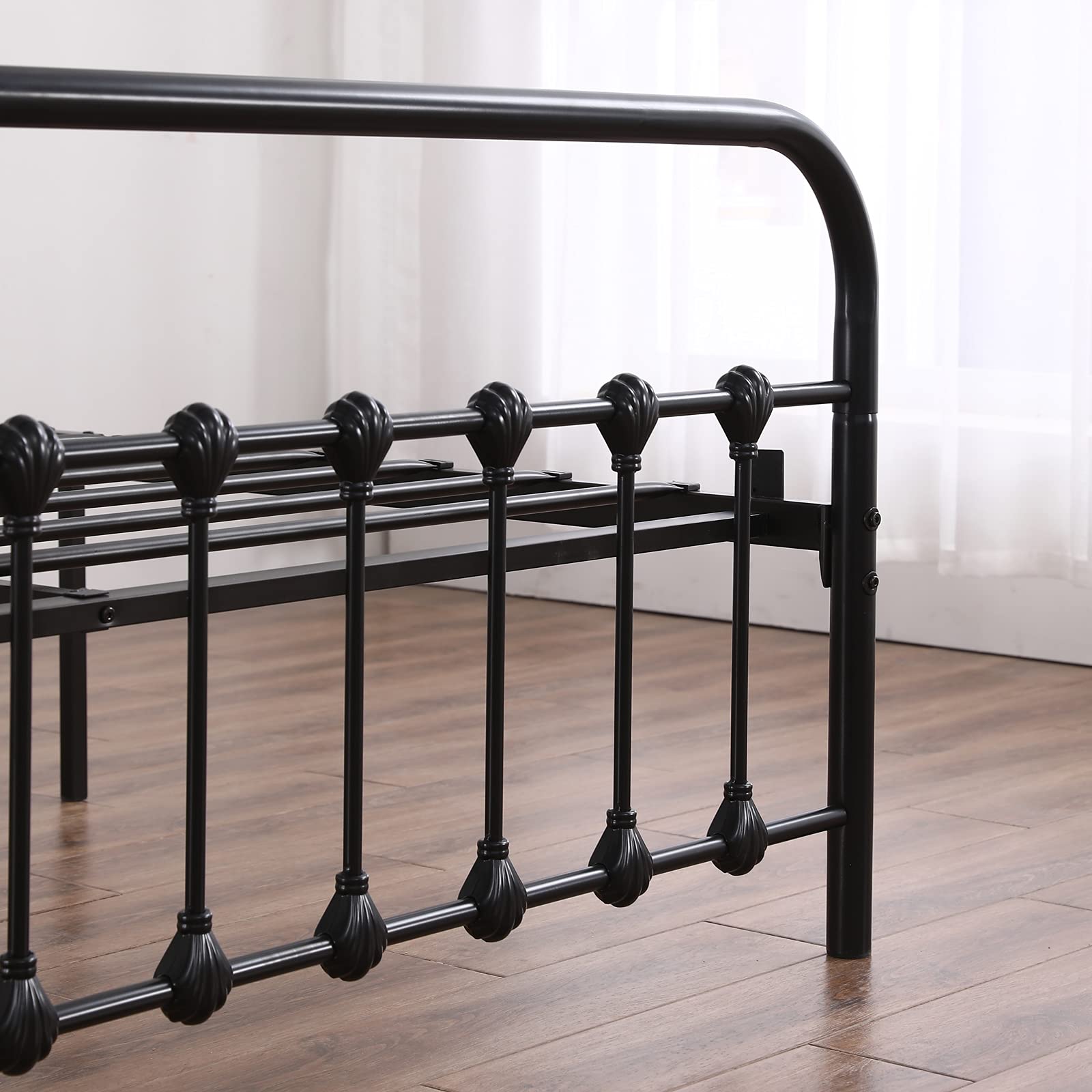 **Full Size Metal Bed Frame with Headboard & Footboard - Sturdy Platform Bed, No Box Spring Needed, Noise-Free Mattress Foundation - Perfect for Bedrooms, Guest Rooms & Dormitories**