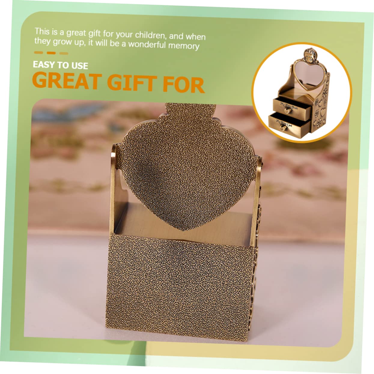 UPKOCH 3-Piece Metal Tooth Saver Box Set - Keepsake Container for Baby Teeth, First Haircut & Milestone Memories | Perfect for Parents, Dentists & Memory Preservation