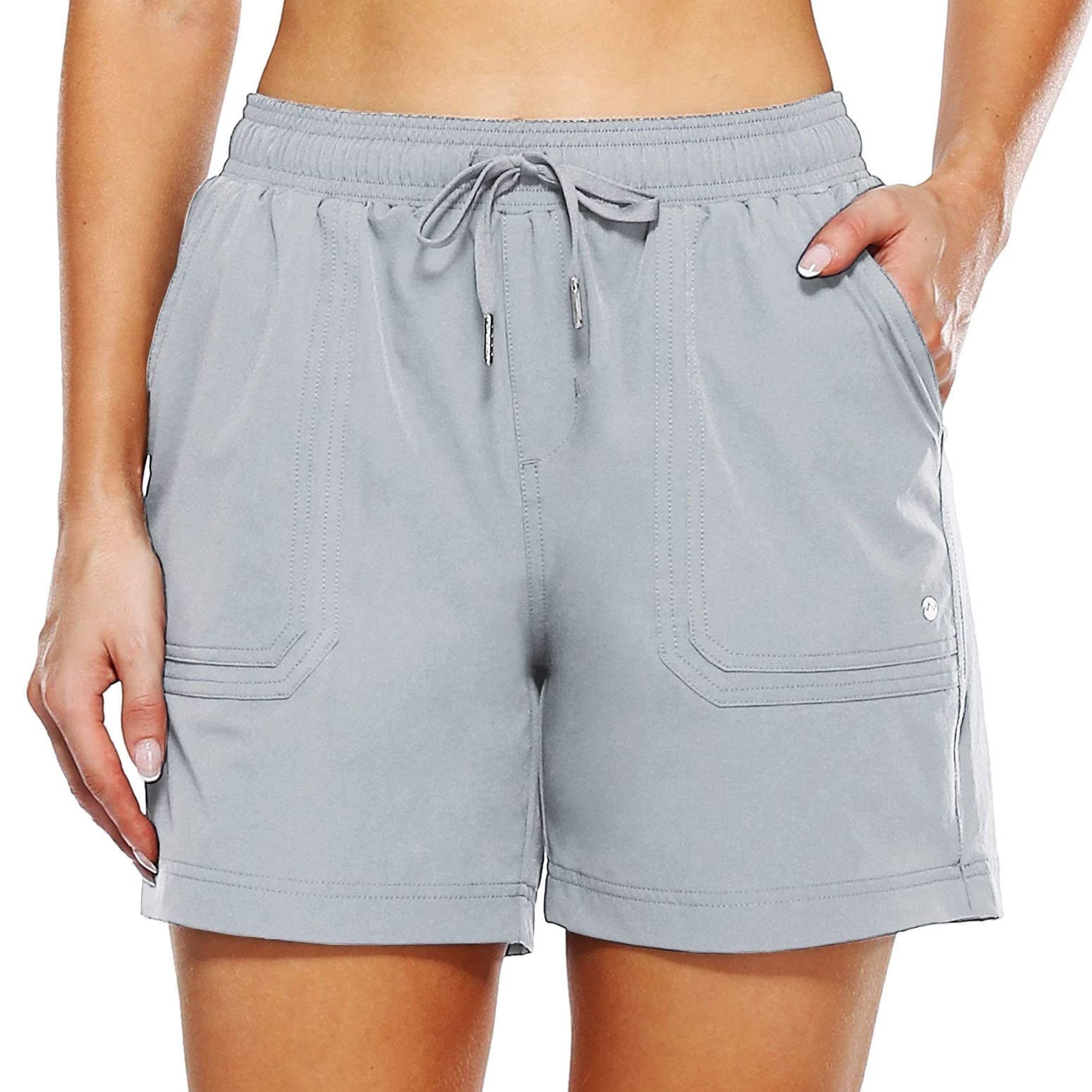 Women's Quick Dry Hiking Shorts Khaki for Outdoor Sports