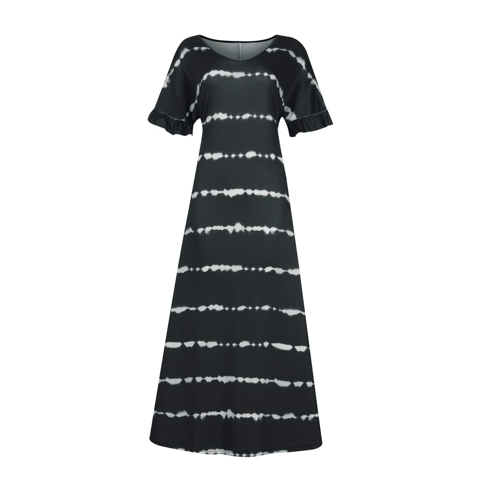 Women's Casual Wrap Dress with Sleeves - V-Neck Short Sleeve Mini Dress for Dating, Summer Outfits & Beach Wear | Flattering Fit for Everyday Style