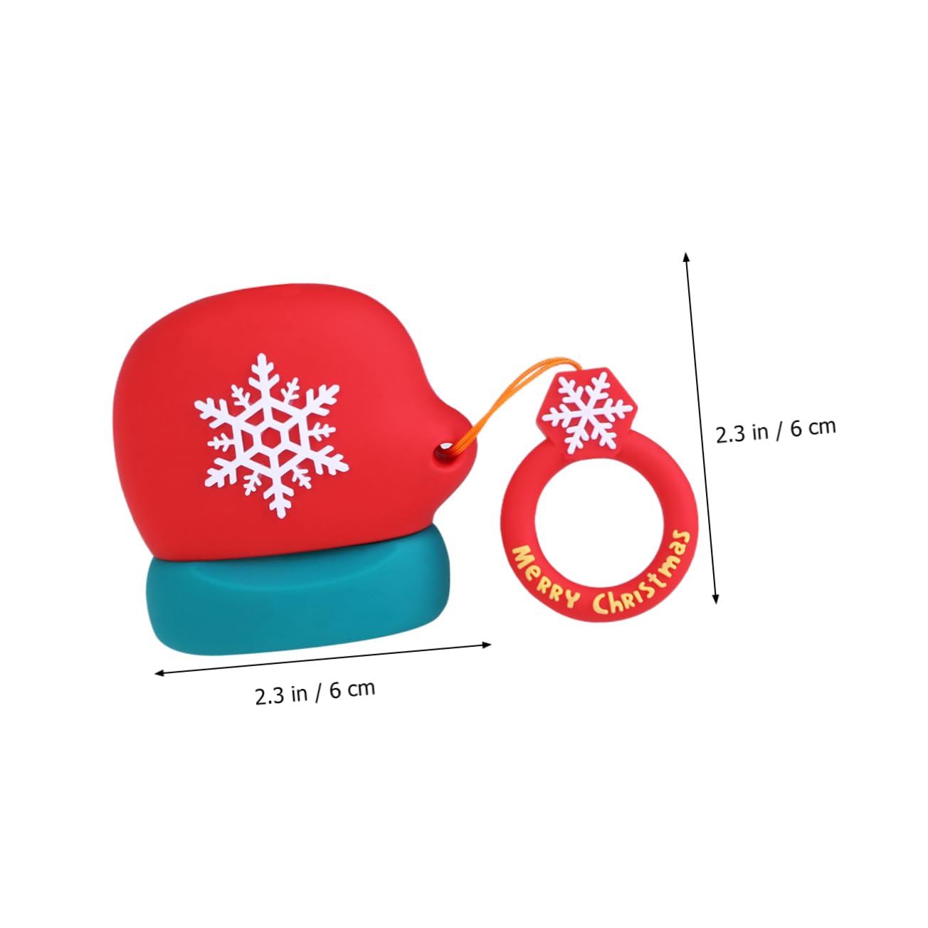 OSALADI 2 Pack Snowflake Pattern Headphone Case - Durable Earphone Protector with Ring Rope for AirPods & Wireless Earbuds - Perfect for Travel, Gym & Daily Use