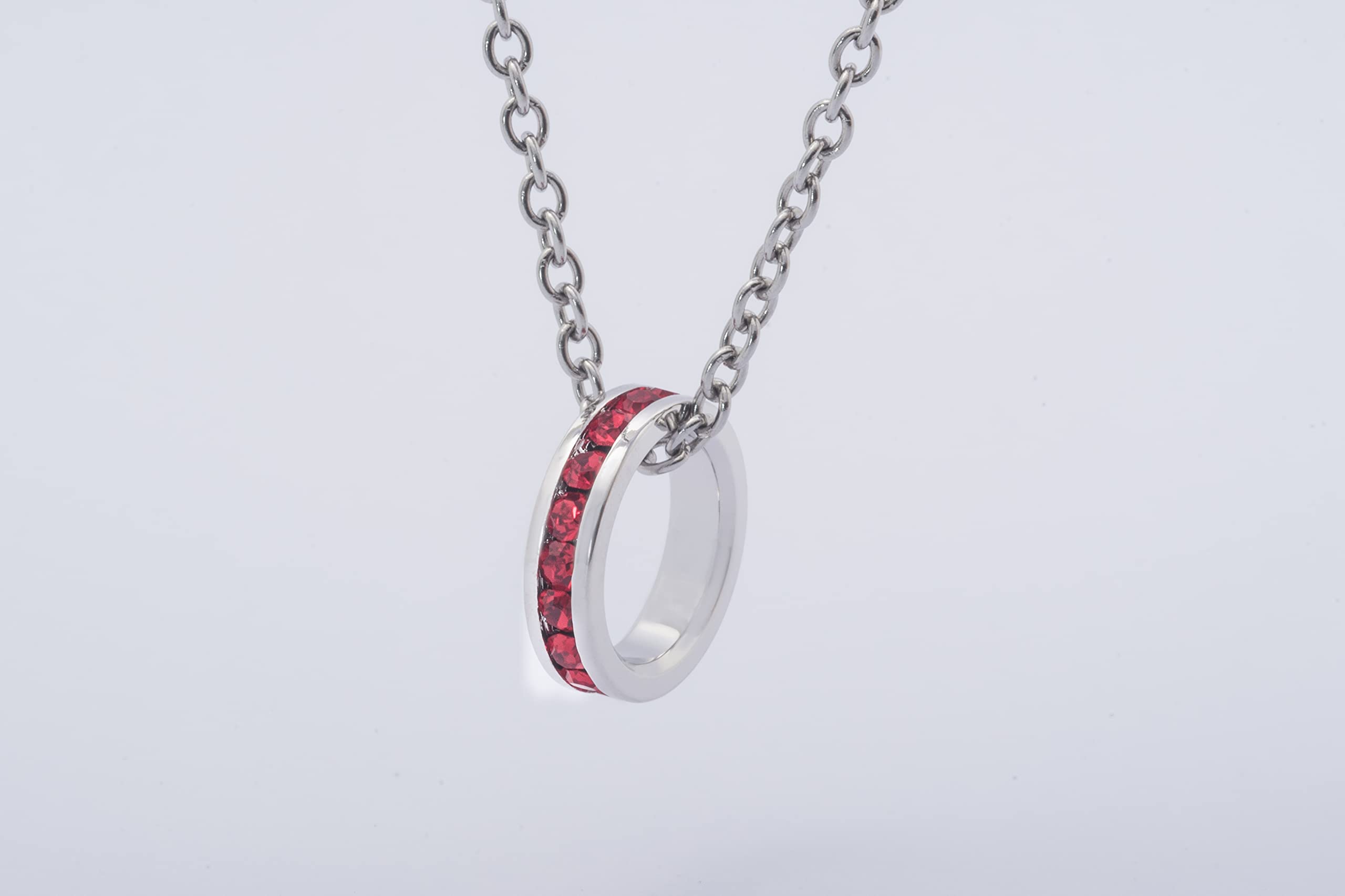 Birthstone Pendant Necklace - Genuine Crystal Full Eternity Charm, Stackable Jewelry for Women | Perfect Gift for Birthday, Anniversary & Mother's Day